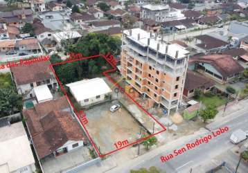 Oportunidade: terreno para construção de edifício residencial no iririú!