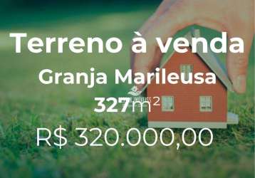 Terreno à venda, 327 m² por r$ 320.000,00 - granja marileusa - uberlândia/mg