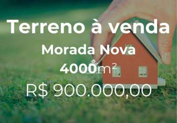 Terreno à venda, 4000 m² por r$ 900.000,00 - morada nova ii - uberlândia/mg