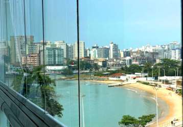 Apartamento mobiliado à venda na prainha em guarapari es, com vista para o mar, 2 suítes, 2 vagas de garagem