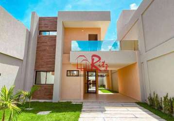 Casa com 4 dormitórios à venda, 170 m² por r$ 799.000 - pires façanha - eusébio/ce