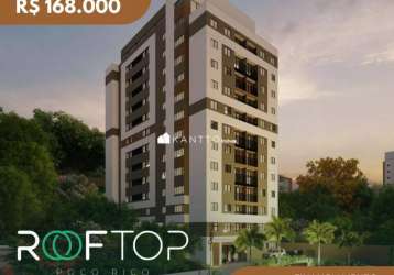 Apartamento com 2 dormitórios à venda, 37 m² por r$ 210.000 - poço rico - juiz de fora/mg