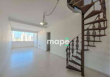 Cobertura com 3 dormitórios, 173 m² - venda por r$ 800.000,00 ou aluguel por r$ 6.200,00/mês - ponta da praia - santos/sp