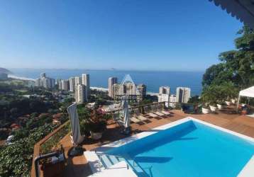 Casa à venda com vista panorâmica em são conrado, rj