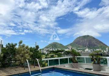 Cobertura com 5 suites, vista lagoa e corcovado no jb, 470m²