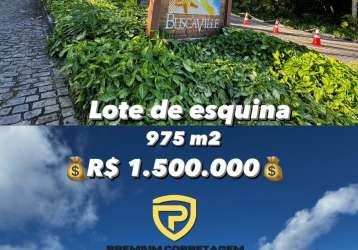 Lote plano de esquina 975 m2 no busca ville - busca vida