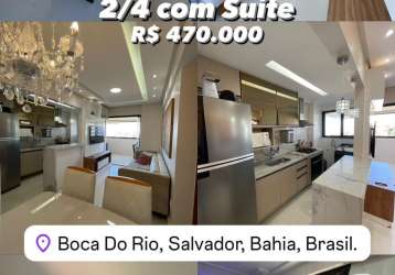 Apartamento 2/4 sendo 1 suíte 65 m2 2 vagas torre mariano boca do rio