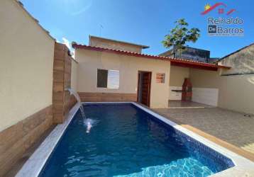 Casa com 2 dormitórios e piscina à venda, por r$ 499.900 - agenor de campos - mongaguá/sp