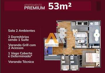 Apartamento com 2 dormitórios - 1 suíte - vila carvalho