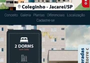 Apartamento com 2 dormitórios à venda, 69 m² por r$ 299.000 - jardim coleginho - jacareí/sp