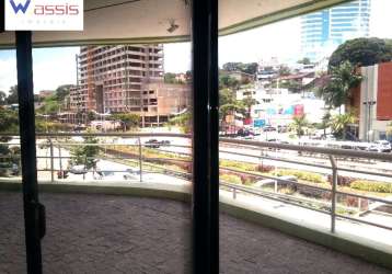 Excelente sala comercial para locação no centro empresarial nove de julho com terraço frente para avenida nove de julho.