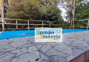 Chácara com piscina e casa 2 dormitórios em mairiporã por r$ 650.000,00