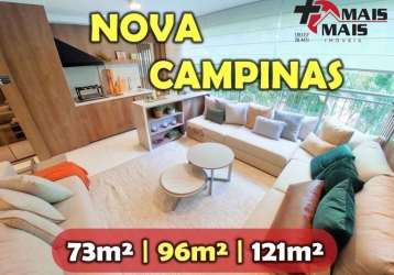 Nova campinas 3 dormitórios 2 vagas 96m² grand wish