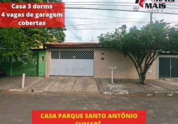 Casa 3 dormitorios mais edícula parque santo antônio sumaré