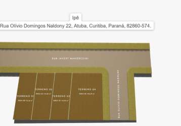 Terreno à venda, 110 m² por r$ 149.647,50 - atuba - curitiba/pr