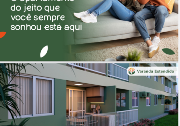 Apartamentos com aproximadamente 50m2, 2 quartos sendo 1 suíte, lazer completo!