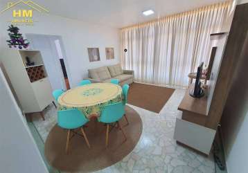 Apartamento frente ao mar l 2 dormitorios i mobiliado l dependencia de empregada completa i bairro itarare l sao vicente