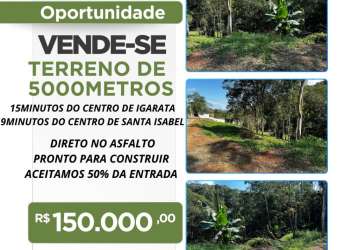 Lote a venda em area rural de igarata, no bairro do funil.