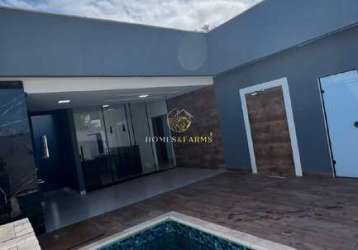 Vendo linda casa térrea recém construída com piscina no residencial boa vista