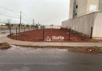 Terreno de esquina à venda, 279,26m² por r$ 250.000 - portal do vale - uberlândia/mg