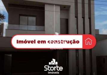 Sobrado em fase final de construção com 3 suítes, 269m² por r$ 2.600.000 - condomínio splêndido - uberlândia/mg