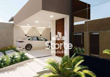 Casa estilo alto padrão com 3 suítes à venda, 162m² por r$ 1.100.000.00 - jardim patrícia - uberlândia/mg