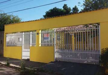 Casa com 3 quartos, sala, cozinha, banheiro social, banheiro de serviço e garagem coberta