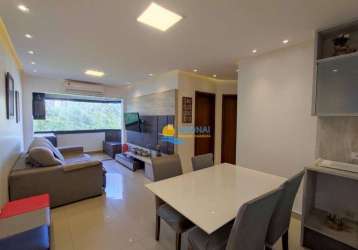 Apartamento com 2 dormitórios à venda, 75 m² por r$ 750.000,00 - tombo - guarujá/sp