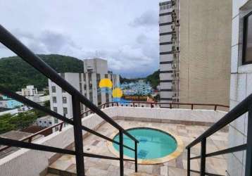 Cobertura com 3 dormitórios à venda, 180 m² por r$ 900.000,00 - pitangueiras - guarujá/sp