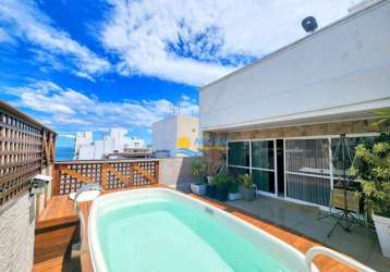 Cobertura com 3 dormitórios à venda, 320 m² por r$ 1.800.000,00 - praia pitangueiras - guarujá/sp