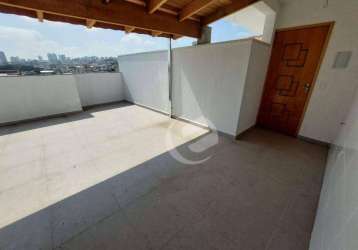 Cobertura com 2 dormitórios à venda, 100 m² por r$ 470.000,00 - jardim ocara - santo andré/sp