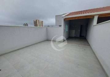 Cobertura com 2 dormitórios à venda, 80 m² por r$ 470.000,00 - vila pires - santo andré/sp