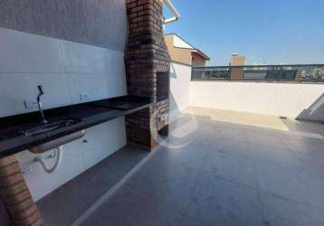 Cobertura com 2 dormitórios à venda, 76 m² por r$ 409.999,99 - jardim ocara - santo andré/sp