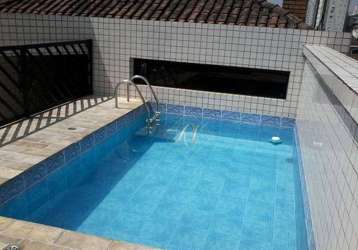 Aceita permuta!!! casa sobreposta alta, piscina, churrasqueira, no bairro embaré em santos!!!