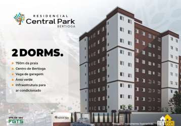 Lançamento!! apartamentos novos com 2 dorm 'apenas 750m do mar' - centro de bertioga.