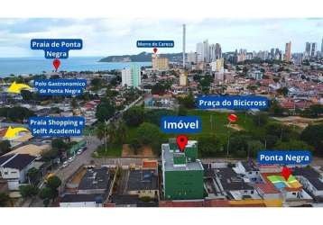 Oferta!! lindo apartamento flat c/ elevador, mobiliado em ponta negra