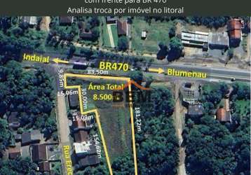 Terreno à venda, 8500 m² por r$ 3.600.000,00 - encano do norte - indaial/sc