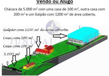 Galpão à venda no pinhal em cabreúva - 1.200 m² de galpão, mais 02 casas de 200 e 100 m2 cada, bosque, em terreno de 5.000 m², bem localizado.