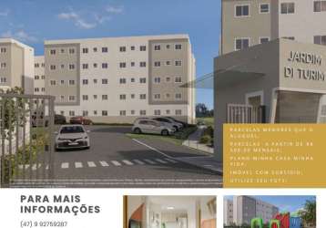 Apartamento novo com dois quartos no nova brasília