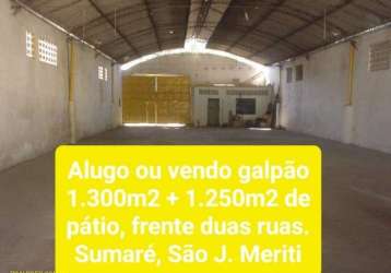 Barracão / galpão / depósito para alugar na avenida miguel couto, jardim sumaré, são joão de meriti por r$ 10.000