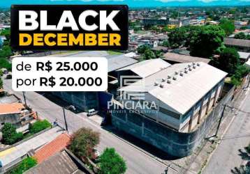 Galpão de 2.640m² com 2 galpões e um prédio de 3 andares  para alugar por r$20.000 + taxas - laranjal - são gonçalo/rj