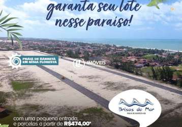 Terreno à venda, 200 m²  - loteamento brisas do mar - praia de barreta - nísia f