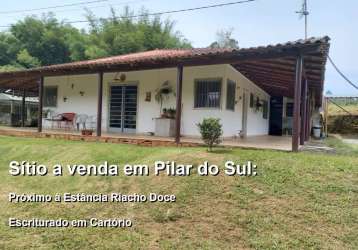 Sítio de 24.888m² em centro - pilar do sul com 3 dormitórios e 1 suíte por r$ 667.000 - venda