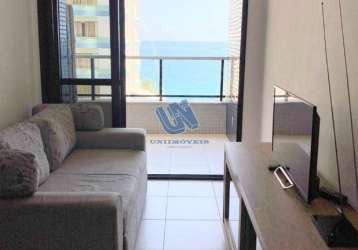 Excelente apartamento 2 suítes vista mar 72 m2 mobiliado para aluguel na ondina