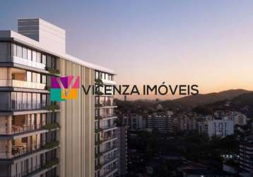 Apartamento á venda com 4 suítes, área privativa de 198m², no bairro américa, joinville/sc.