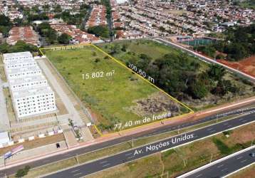 Terreno com 15.800 m² e 77 metros de frente para a av. nações unidas