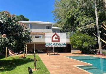 Casa com 5 dormitórios, 650 m² - venda por r$ 4.700.000,00 ou aluguel por r$ 21.250,00/mês - granja viana - cotia/sp