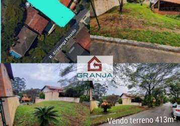 Terreno à venda, 413 m² por r$ 550.000,00 - granja viana - cotia/sp