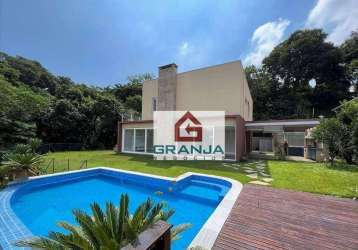 Casa com 4 dormitórios, 493 m² - venda por r$ 2.690.000,00 ou aluguel por r$ 20.000,00/mês - granja viana - carapicuíba/sp