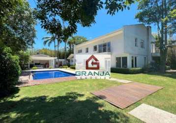 Casa com 4 dormitórios, 541 m² - venda por r$ 3.950.000,00 ou aluguel por r$ 22.100,00/mês - granja viana - jandira/sp